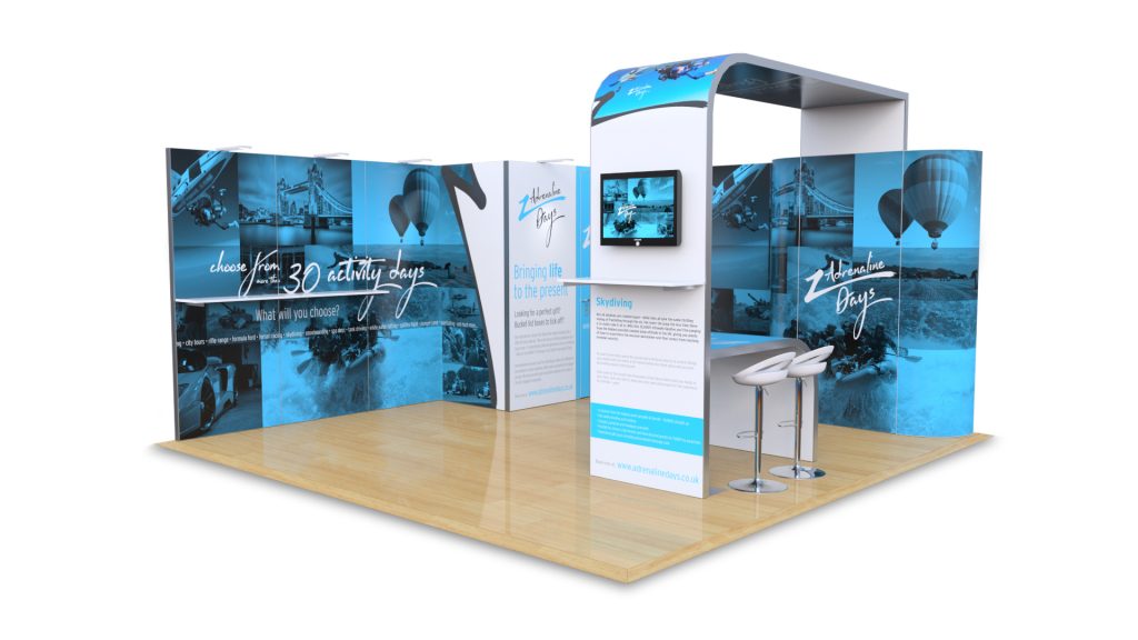 5m x 5m hire exhibition stand