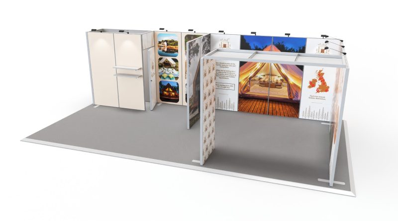 4m x 8m modular exhibition stand