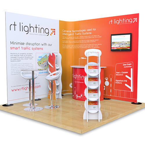 3m x 3m L shape streamline expo stand design