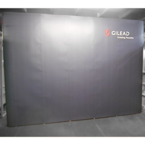 4x5 jumbo straight exhibition pop up stand with 7 printed graphics