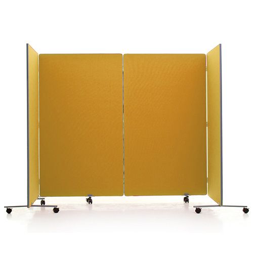 Flexi-Screen Deluxe Room Partitions in yellow fabric