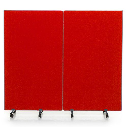 Flexi-Screen Deluxe Room Partitions 1.5m High in red fabric