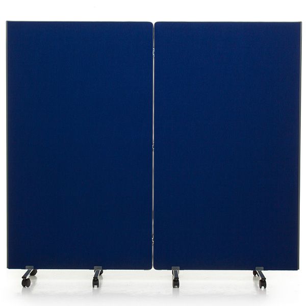 2m Panel Flexi-Screen with blue velcro friendly fabric.