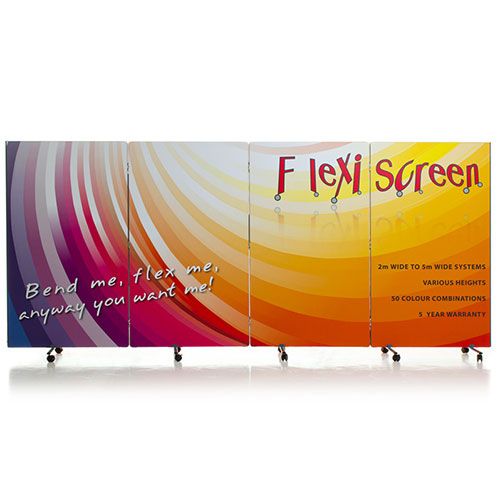 Custom printed foldable room dividers at 1200mm high