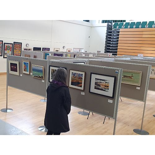 Large panel display board kits used to hold framed art