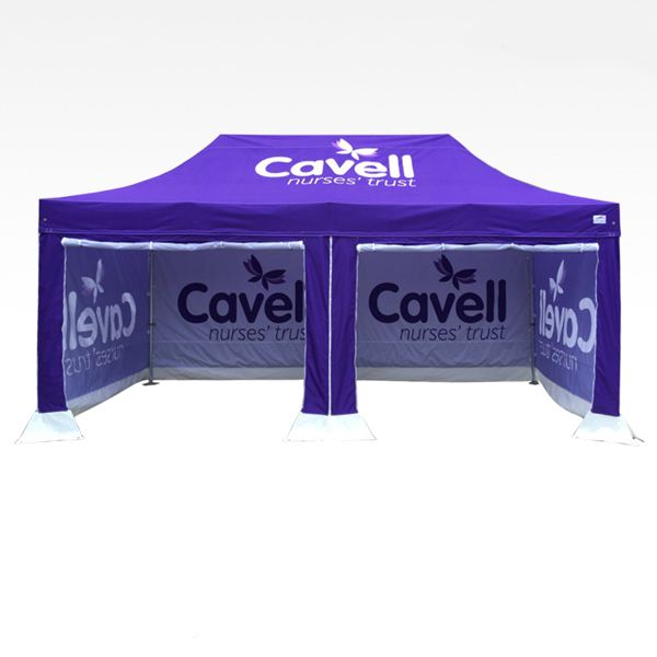 3m x 6m Gazebo printed with all sides and rollable door