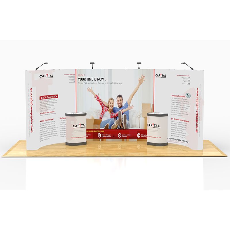 3m x 6m C Shape Exhibition Stand Design
