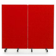 Flexi-Screen Deluxe Room Partitions 1.5m High in red fabric