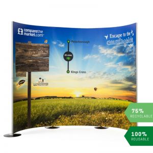 3m wide streamline pop up display