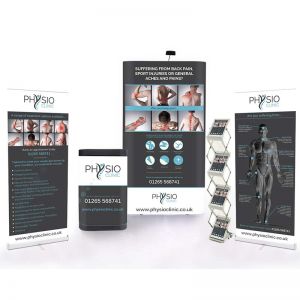 3x1 Pop Up Bundle, includes x 2 roller banners, deluxe upgrade kit and leaflet dispenser. 