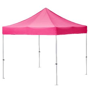3m x 3m exhibition gazebo, stock pink canopy. 