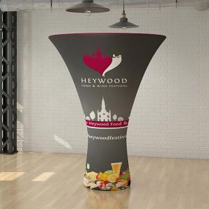 Stretch fabric display column