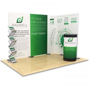 2m x 3m Streamline pop up exhibition stand. Ideal to maximise your floor space with an eye catching backdrop display