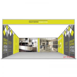 3 Sided 5m x 6m exhibition shell scheme graphics