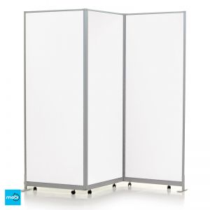 Easi Clean Mobi Concertina Divider Screens in White Gloss Laminate