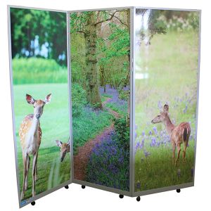 Mobi 3 Panel Printed Room Dividers