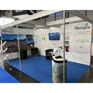 3m x 5m shell scheme, L shape configuration. Choose from 8 printed rollable graphics or printed foamex panels. 
