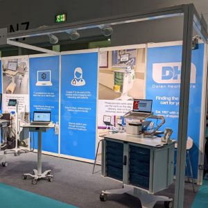 3m x 5m shell scheme, back wall printed panels. Choose from 5 printed rollable graphics or foamex panels. 
