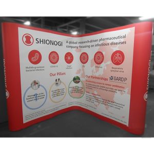 Linked pop up stand including x2 3x2 pop up frames