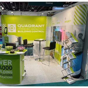 3m x 3m jumbo L shape pop up corner display stand