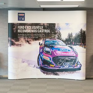 Basic 3x3 curved pop up display stand