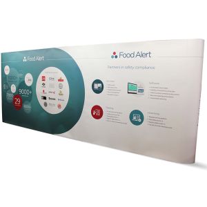 6m pop up wall, includes linked frames to achieve full width