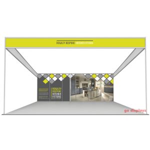 5m x 6m Shell Scheme graphics panels on 1 wall
