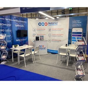 6m wide streamline exhibition stand used in an L shape configuration 