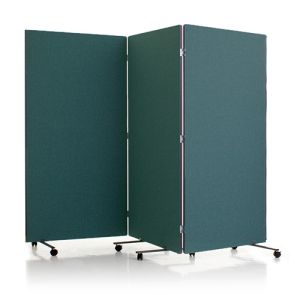 Flexi-Screen 3 Panel Room Divider upholstered in woven fabric