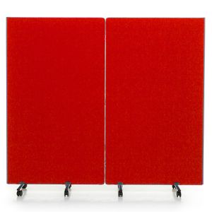 Flexi-Screen Deluxe Room Partitions 1.5m High in red fabric
