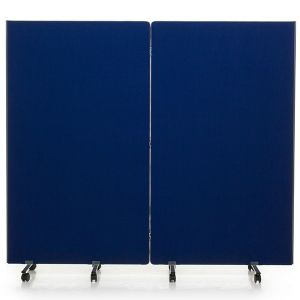 2m Panel Flexi-Screen with blue velcro friendly fabric.