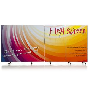 Custom printed foldable room dividers at 1200mm high