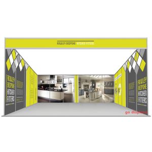 3 Sided 5m x 6m exhibition shell scheme graphics