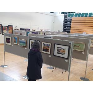 Large panel display board kits used to hold framed art
