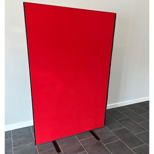 Xpress Partition Screens in red woven fabric