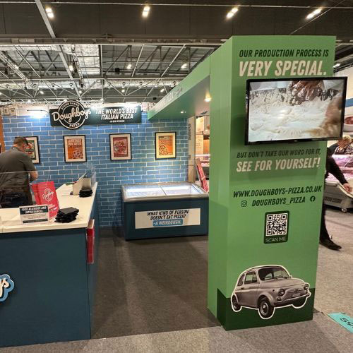 2.3m high exhibition stands, manufactured by Go Displays