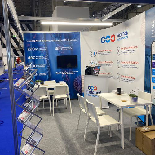 2.4m high exhibition stands, manufactured by Go Displays