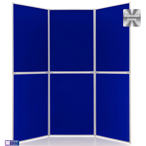 Blue loop nylon, folding display boards