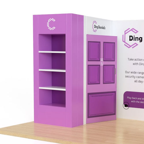 Exhibition Stands with Display Shelves