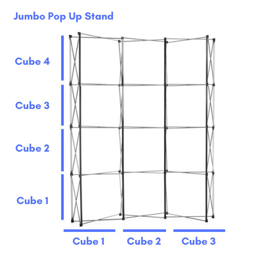 Jumbo Pop Up Stand Measurements