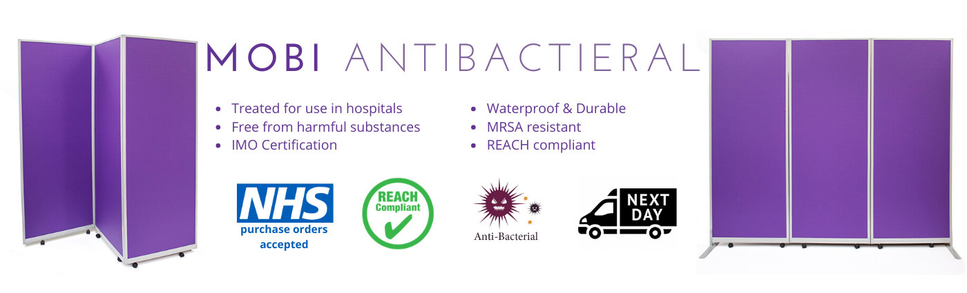 Mobi anti-bacterial portable room dividers