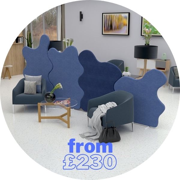 Delta Acoustic Cloud Screens, stylish room dividers to create private learning spaces