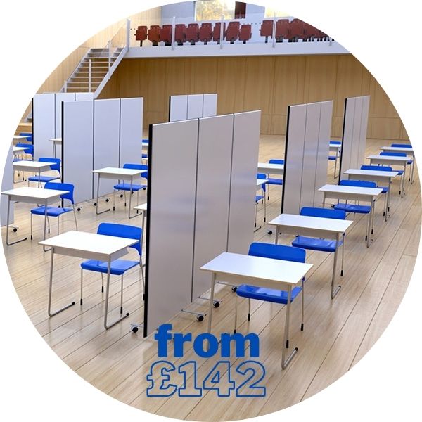Budget Laminate Screens, portable partitions ideal for exam halls