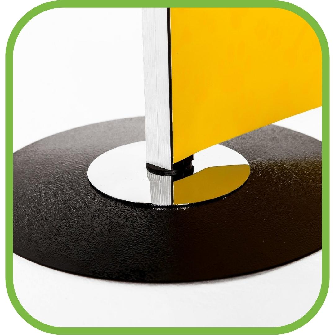 Streamline Exhibition Stand Black Circular Base with Chrome Cap