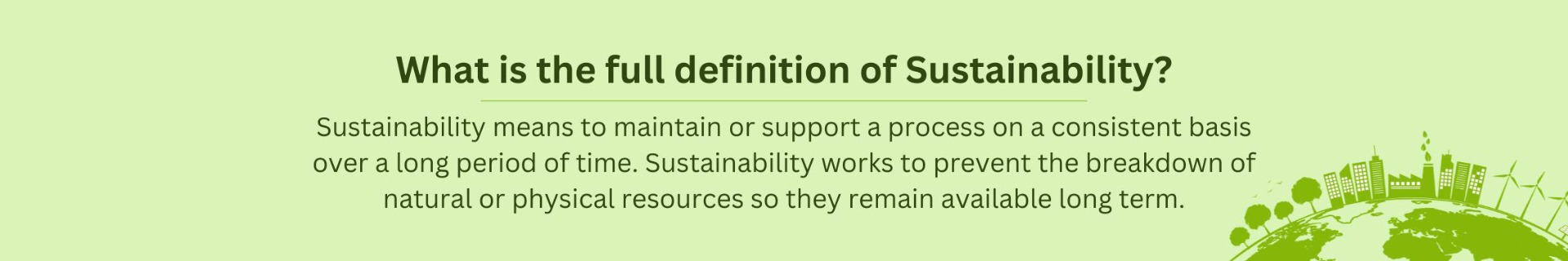 Sustainability Explained