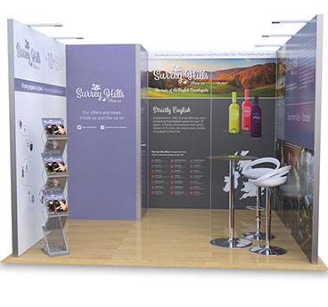 3m x 3m modular exhibition stand