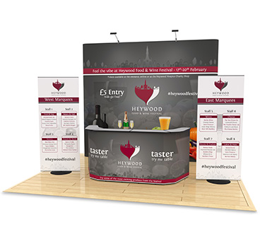 4m x 4m Jumbo exhibition stand, manufactured by Go Displays