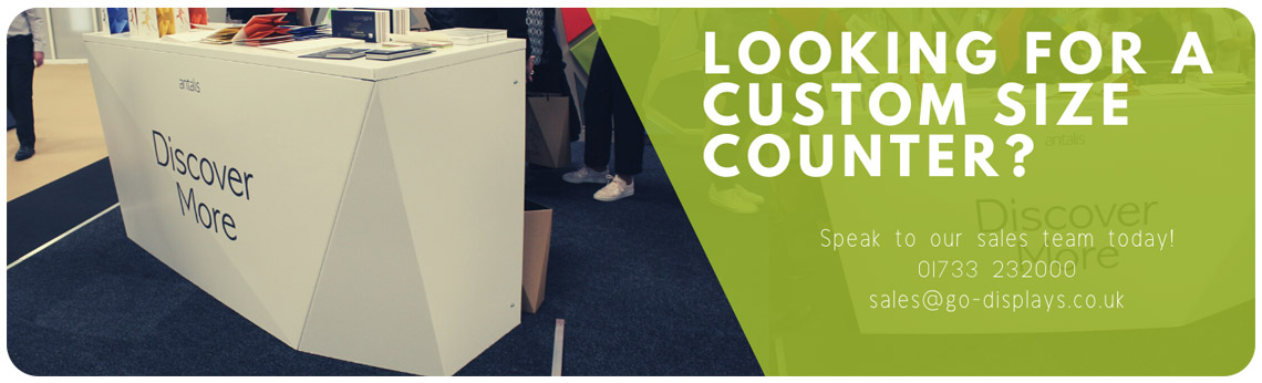 Custom Size Exhibition Counters from Go Displays