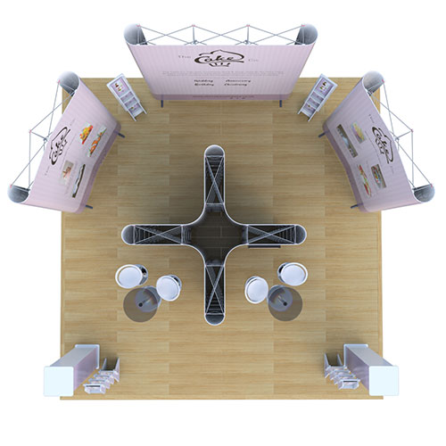6m x 6m pop up exhibition stand complete kit includes everything you need for your display