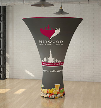 Fabric display stands and accessories